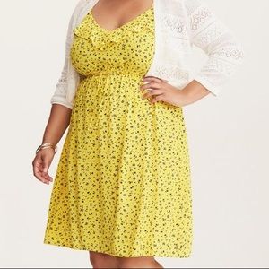 Yellow and Navy Dress